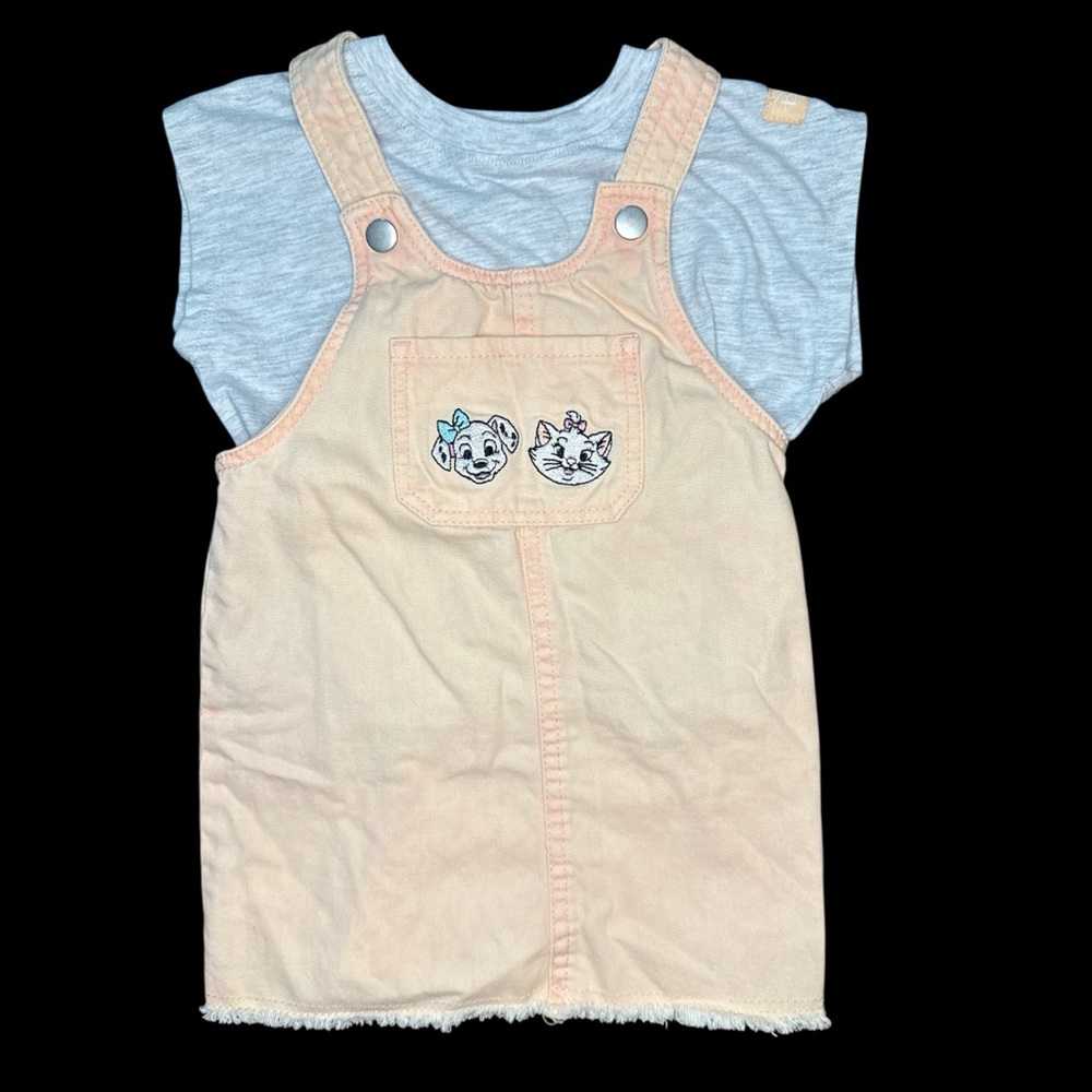 Disney Peach Overall Dress